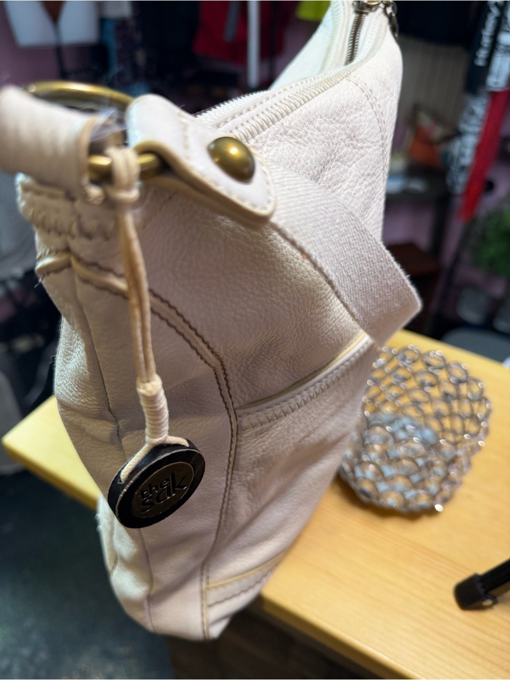 The Sak Cream Crossbody Bag – Soft Leather Everyday Sling - Picture 8 of 16